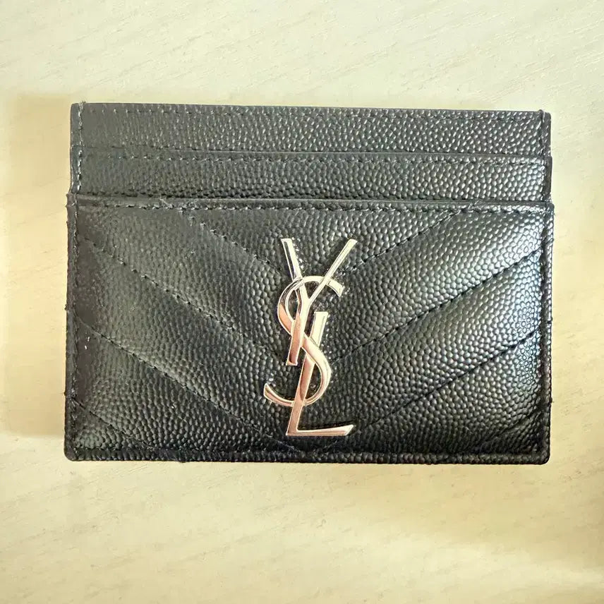 [BUNJANG] Saint Laurent Black Card Holder / 생로랑 카드지갑 블랙{새상품급}