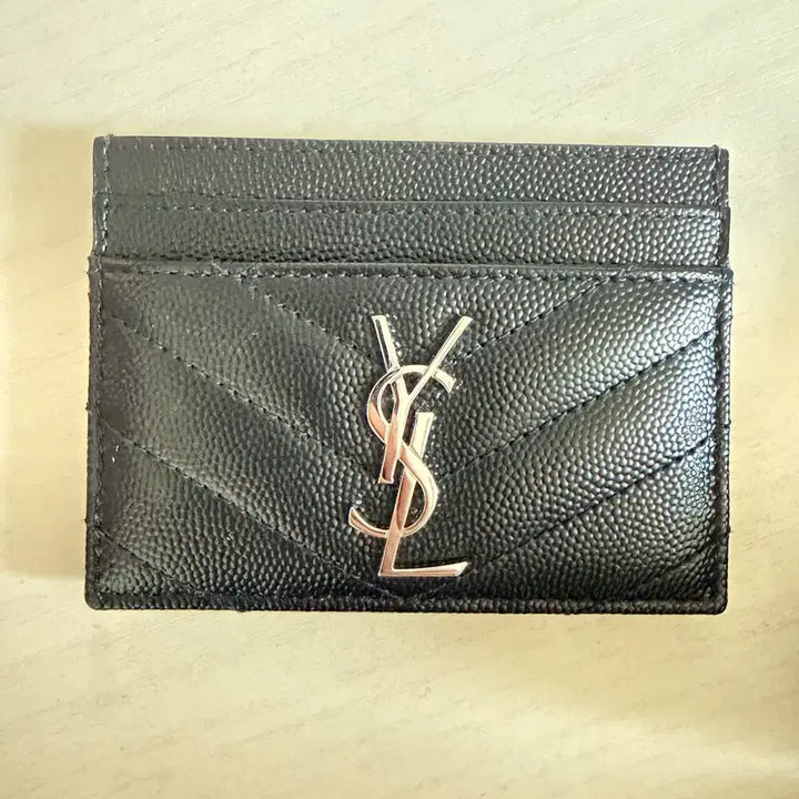[BUNJANG] Saint Laurent Black Card Holder / 생로랑 카드지갑 블랙{새상품급}