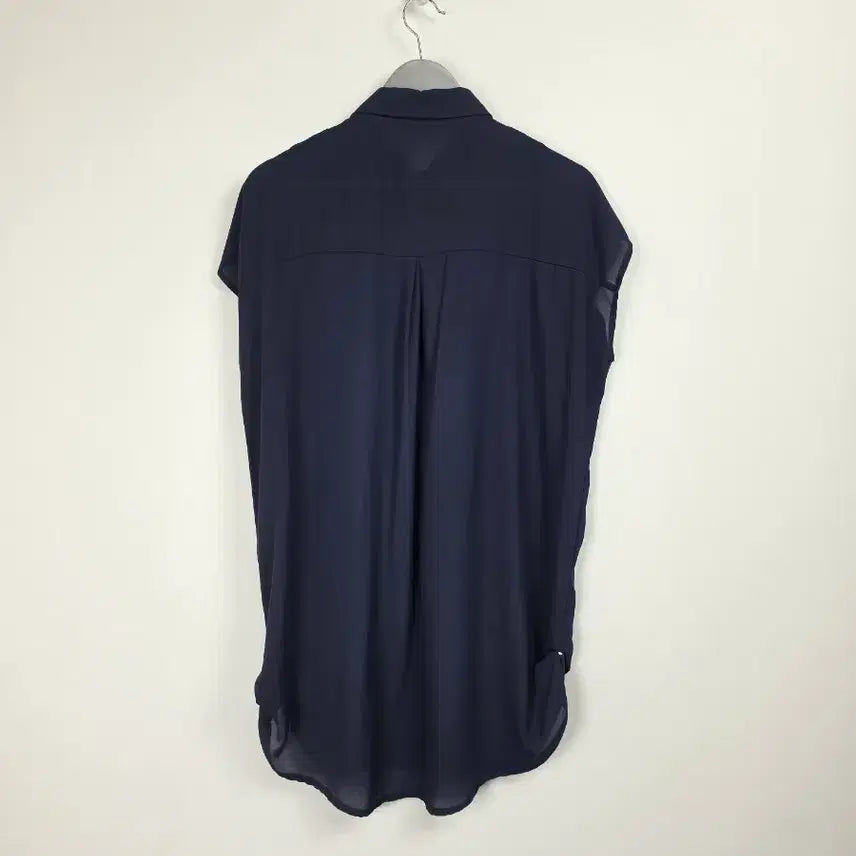 [BUNJANG] JC Style Navy Sleeveless Long Blouse - Free Size / 새상품) JC 스타일 네이비 민소매 롱 블라우스 여 프리사이즈. 0504