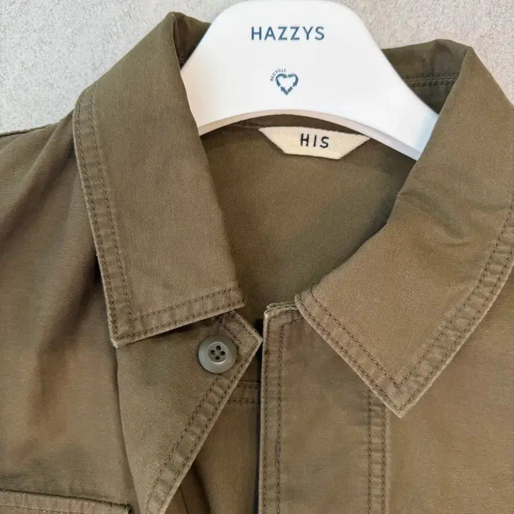 [BUNJANG] HAZZYS HIS Fatigue Shirt Jacket Olive Green / HIS HAZZYS 헤지스 퍼티그 셔켓 올리브그린