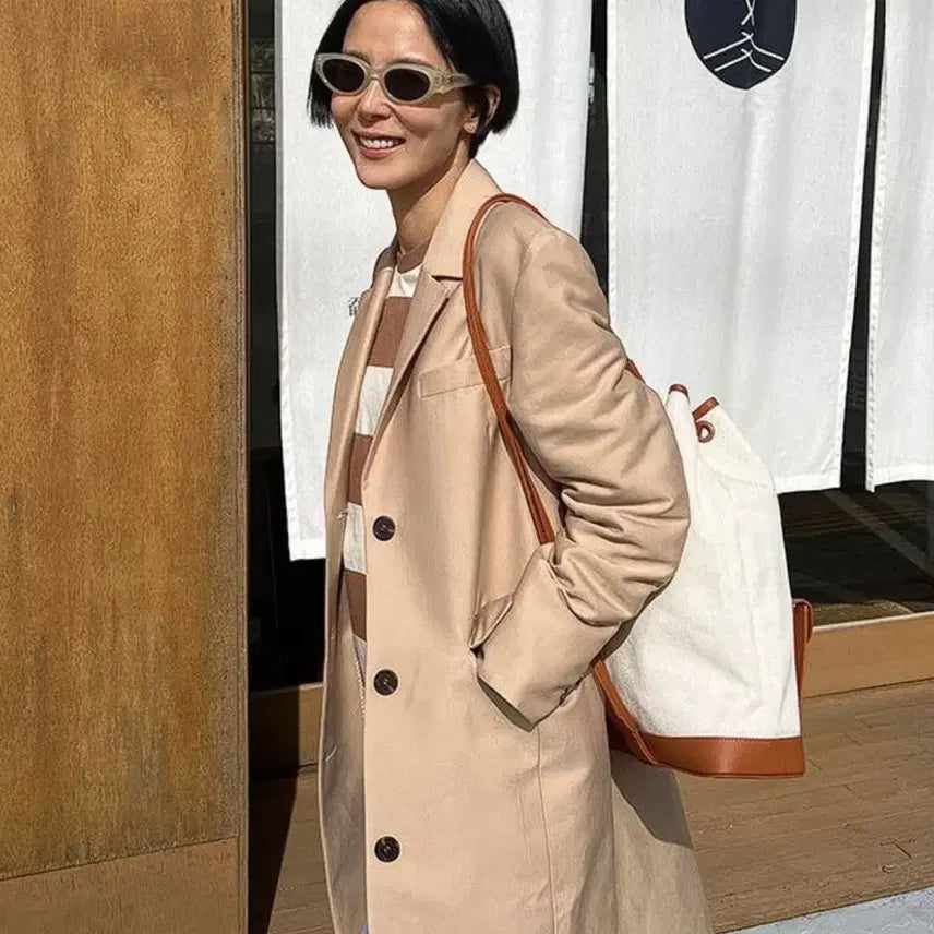 [BUNJANG] AND YOU Eco Leather Backpack (Kim Na Young Wear) / [택포] AND YOU 김나영 착용 에코레더 백팩