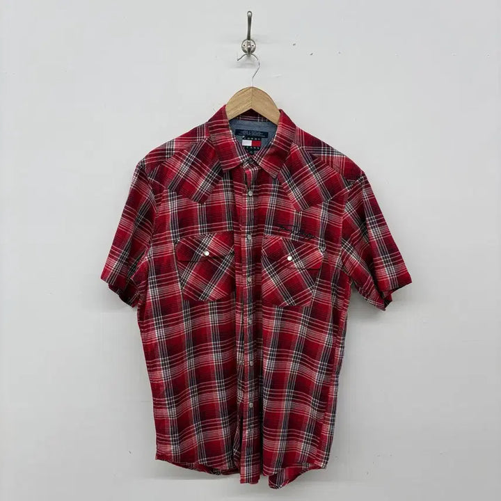 [BUNJANG] Tommy Hilfiger Red Check Western Shirt Men&