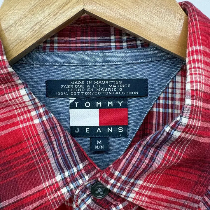 [BUNJANG] Tommy Hilfiger Red Check Western Shirt Men&