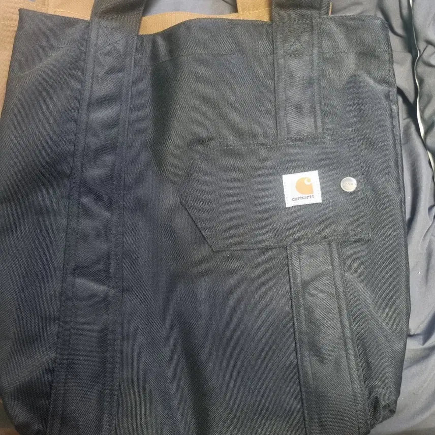 [BUNJANG] Carhartt WIP Pocket Tote Bag Black/Brown / 칼하트 포켓 토트백 블랙/브라운