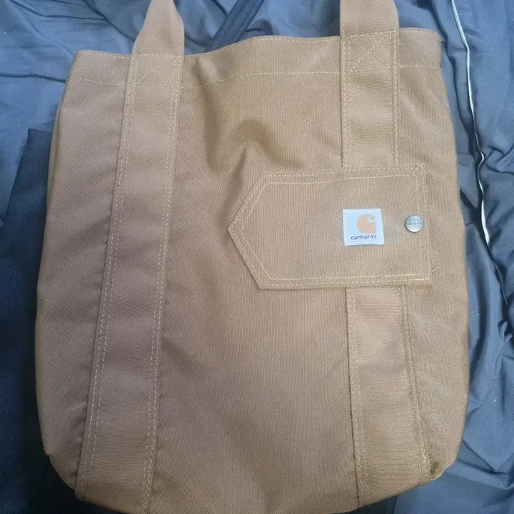 [BUNJANG] Carhartt WIP Pocket Tote Bag Black/Brown / 칼하트 포켓 토트백 블랙/브라운
