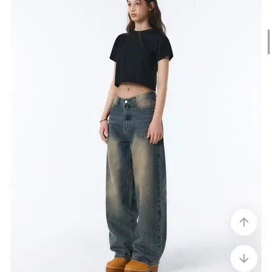 [BUNJANG] New Off Wide Denim Pants / 뉴오프 와이드 데님팬츠