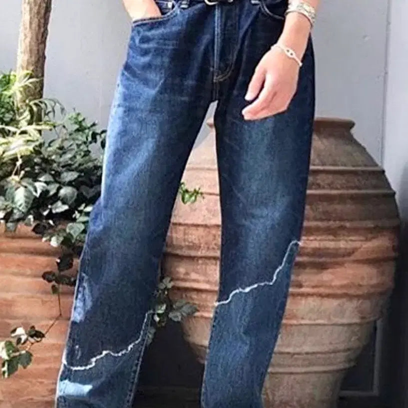 [BUNJANG] Brunaoin Remaking Denim Red Selvedge Chain Stitch Jeans / 브루나보인 리메이킹데님