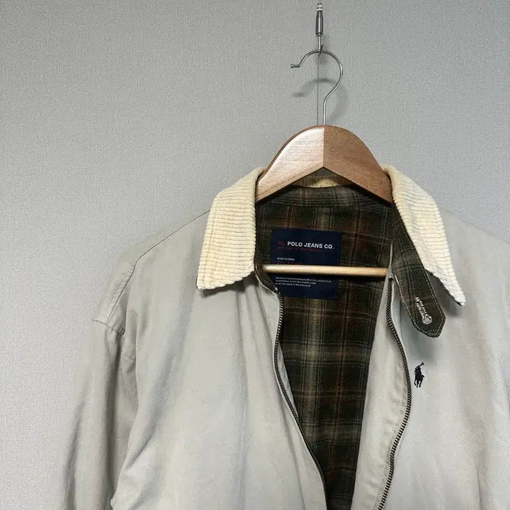 [BUNJANG] Polo Ralph Lauren Khaki Corduroy Collar Blouson Jacket / 폴로 블루종 자켓