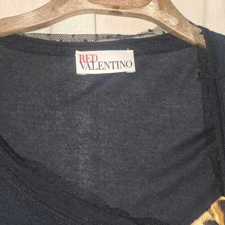 [BUNJANG] REDValentino Ribbon Short-Sleeve T-Shirt Black Modal / 레드 발렌티노 리본 반팔 티셔츠