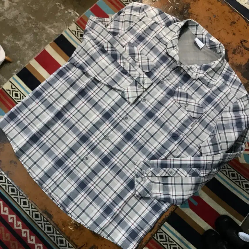 [BUNJANG] Columbia Beige Charcoal Tartan Check Functional Shirt (Men&