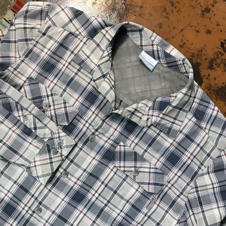 [BUNJANG] Columbia Beige Charcoal Tartan Check Functional Shirt (Men&