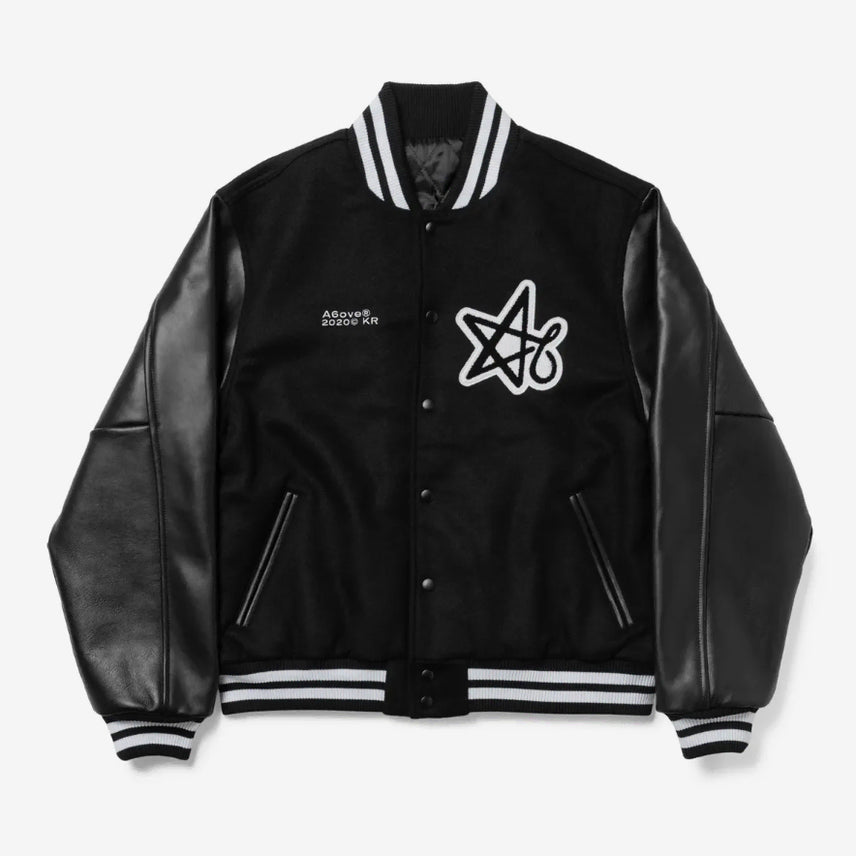[BUNJANG] A6OVE Varsity Jacket Black / [M]어보브 스타디움 자켓 블랙
