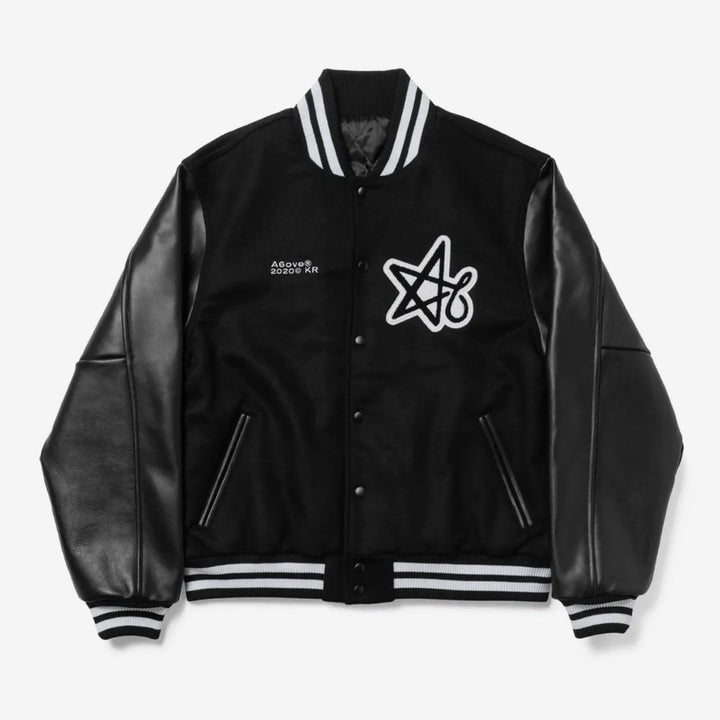 [BUNJANG] A6OVE Varsity Jacket Black / [M]어보브 스타디움 자켓 블랙