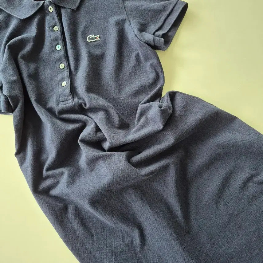 [BUNJANG] Lacoste Navy Collar Midi Dress / 36)라코스테 네이비 카라 원피스(TS