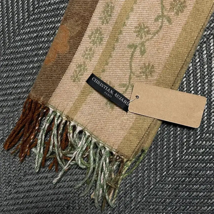 [BUNJANG] Christian Audigier Vintage Pattern Wool Cashmere Blend Scarf / 크리스찬 오자르 아메카지 빈티지 패턴 울 캐시미어 혼방 머플러o 5458