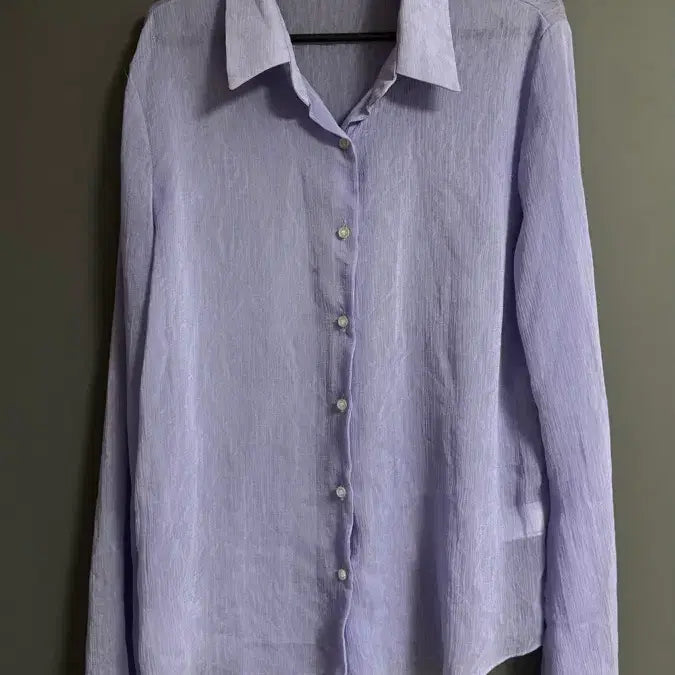 [BUNJANG] Light Purple See-Through Shirt / 연보라색 시스루 셔츠