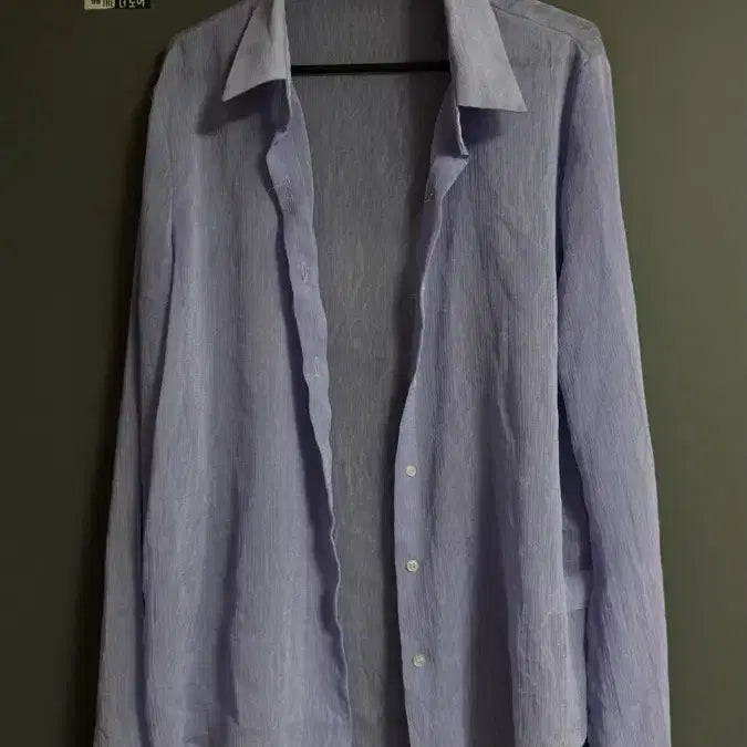 [BUNJANG] Light Purple See-Through Shirt / 연보라색 시스루 셔츠