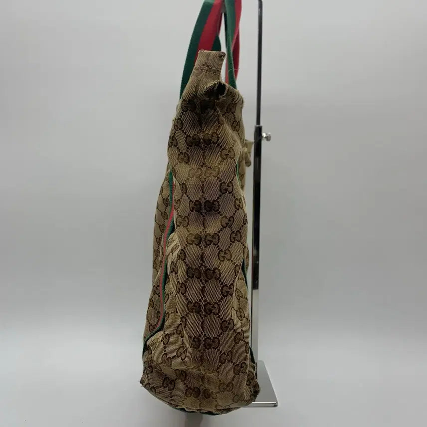 [BUNJANG] Gucci Supreme Jacquard Canvas Tricolor Web Tote Bag 189669 / 267001504 구찌 슈프림 자가드 캔버스 삼선 웹 토트백 189669