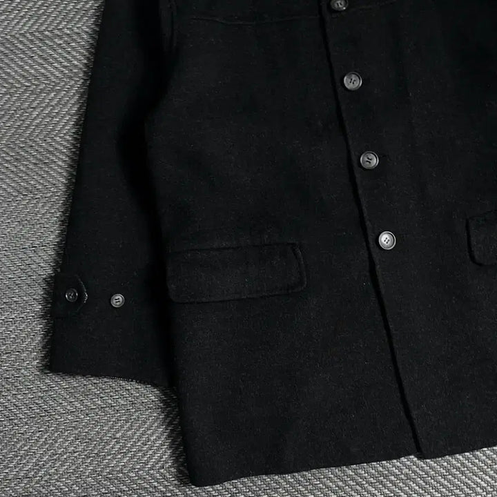 [BUNJANG] Calvin Town Minimal Boxy Fit Wool Half Coat / 캘빈 타운 미니멀 박시핏 모직 하프 코트o 5459