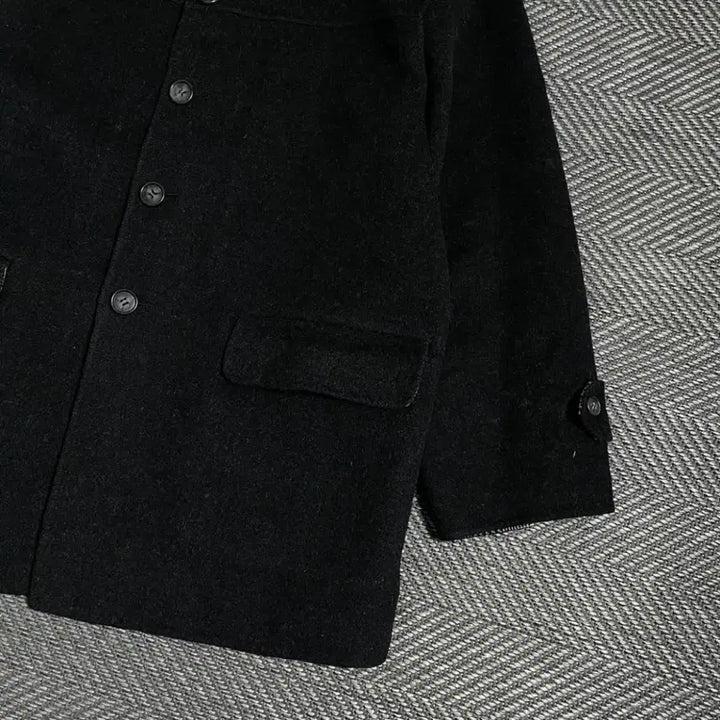 [BUNJANG] Calvin Town Minimal Boxy Fit Wool Half Coat / 캘빈 타운 미니멀 박시핏 모직 하프 코트o 5459