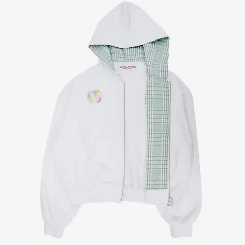 [BUNJANG] TheMuseumVisitor Rabbit Embroidery Zip-Up Hoodie White / 더뮤지엄비지터 RABBIT EMBROIDERY ZIPUP HOODIE