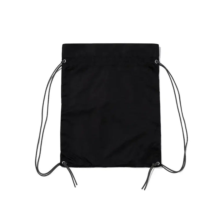 [BUNJANG] Woohwong Flor Logo Cutting Gym Sack - Black / 우알롱 Flor logo cutting gym sack - BLACK