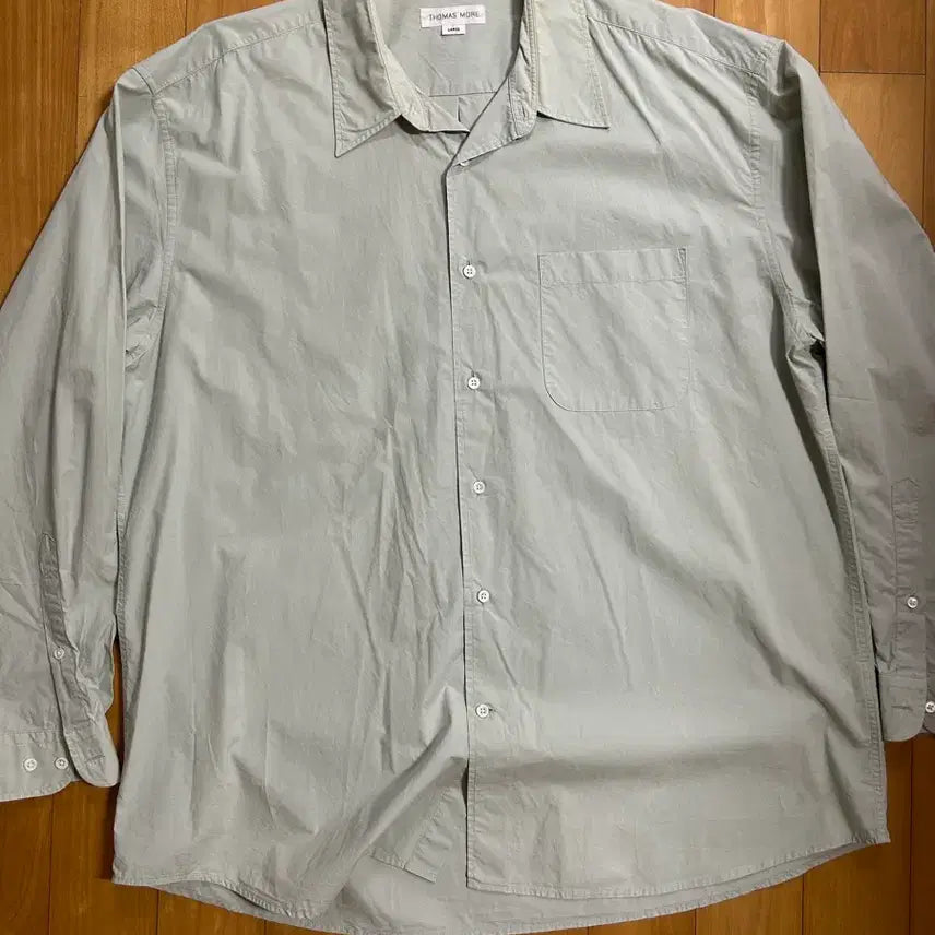 [BUNJANG] Thomas More Paper Shirt Mint Grey L / 토마스모어 페이퍼 셔츠 L 민트 그레이