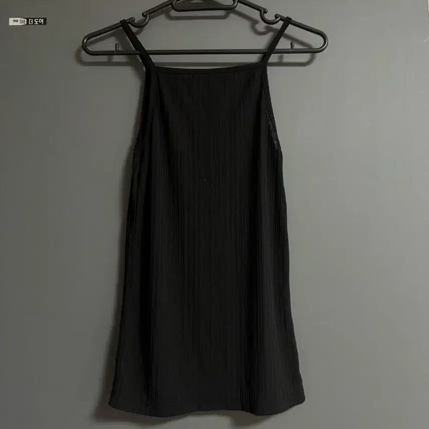[BUNJANG] Black See-Through Halterneck Sleeveless Top / 블랙 시스루 홀터넥 나시 탑