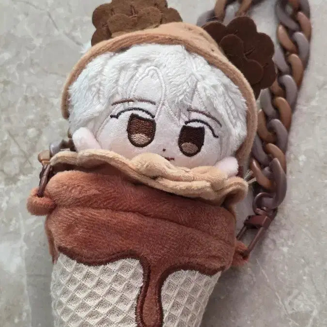 [BUNJANG] 10cm Ice Cream Cone Pouch (Chocolate) / 10깅 10cm 아이스크림 콘 파우치 초코