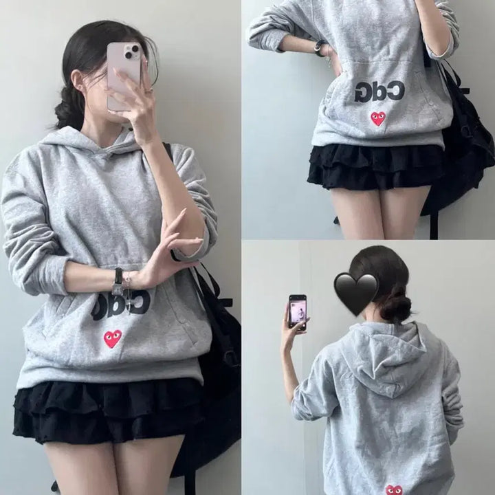 [BUNJANG] Comme des Garçons Grey Hoodie / 꼼데가르송 후드티