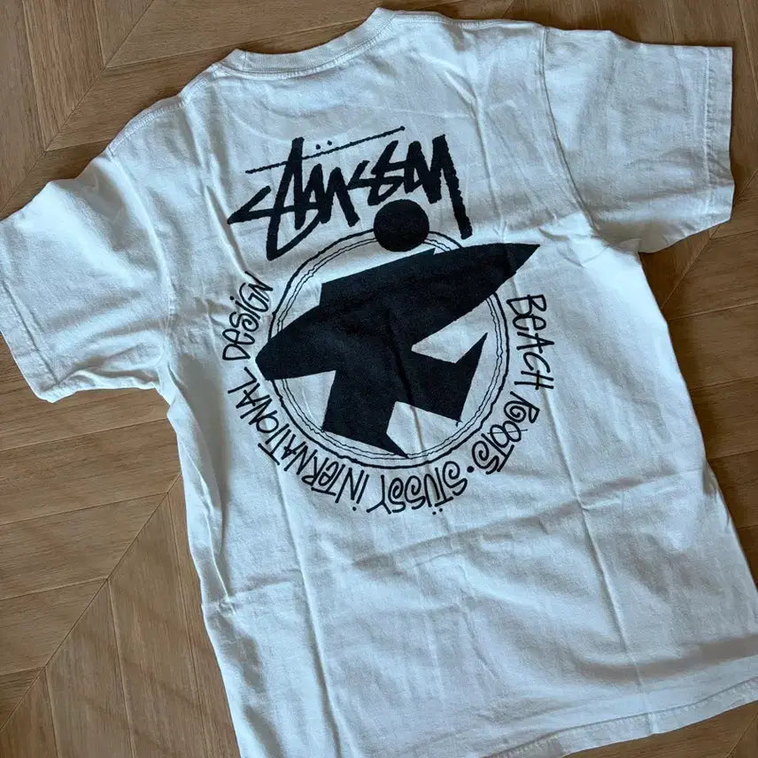 [BUNJANG] Stussy Beach Roots Pigment Dyed T-Shirt Natural M / 스투시 비치 피그먼트 M 반팔