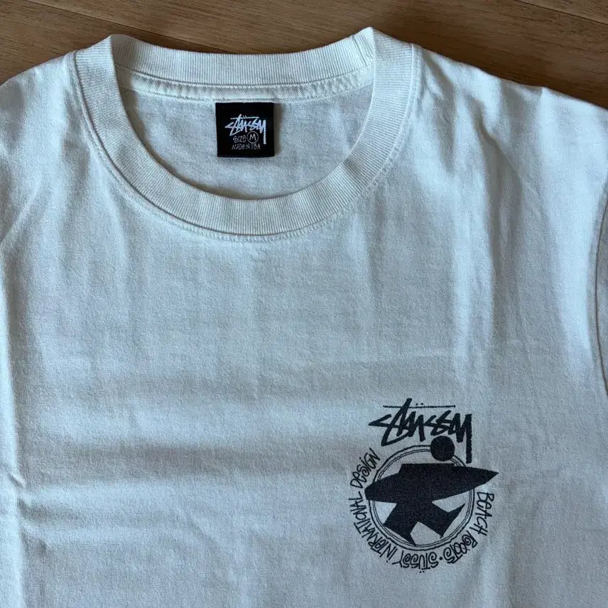 [BUNJANG] Stussy Beach Roots Pigment Dyed T-Shirt Natural M / 스투시 비치 피그먼트 M 반팔