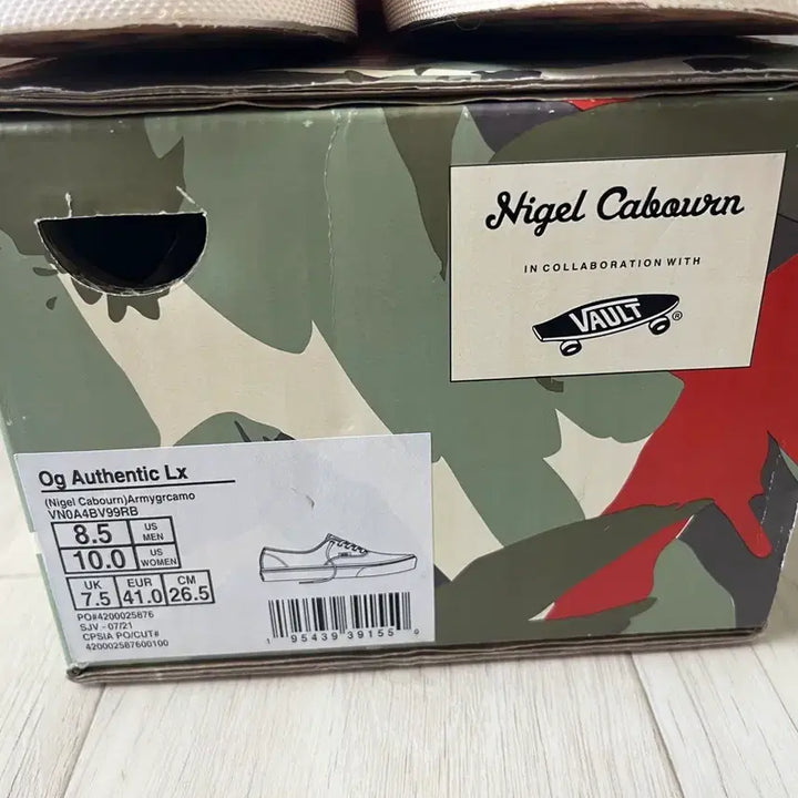[BUNJANG] Vans Vault x Nigel Cabourn OG Authentic LX Army Green Camo / 반스볼트X나이젤카본 OG 어센틱 LX 아미그린 카모 US8.5 265