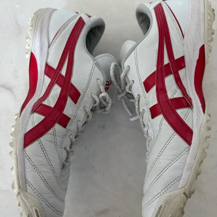 [BUNJANG] Asics C3 White/Red 255 / 아식스 c3 흰색/빨강 255 판매