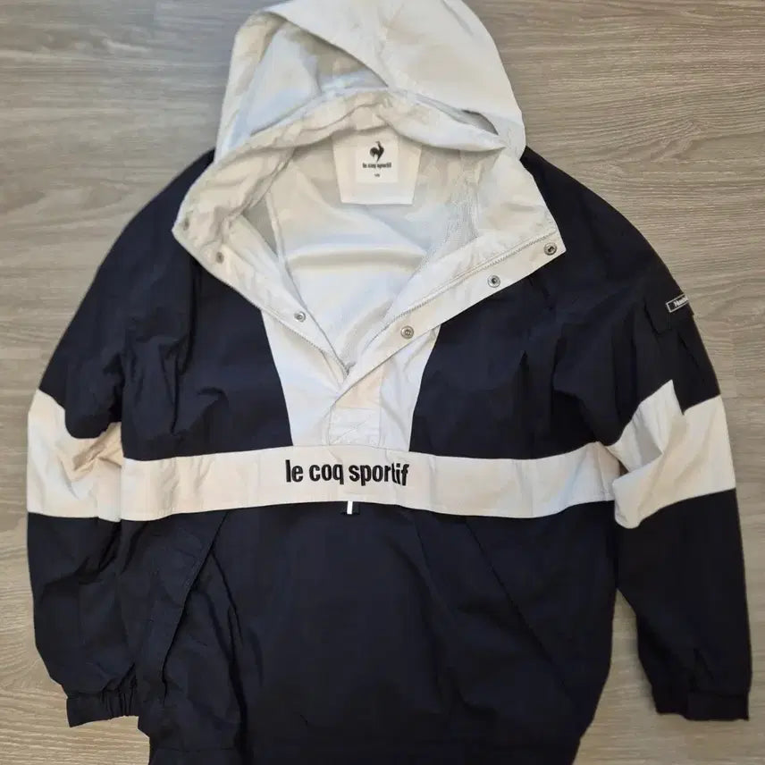 [BUNJANG] Le Coq Sportif Anorak Long Sleeve Windbreaker Oversized Fit Size 100 / 르꼬끄 아노락 긴팔 바람막이 오버핏 100사이즈 팝니다.