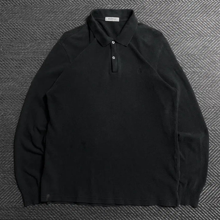 [BUNJANG] Beanpole Embroidered Logo Boxy Fit Long Sleeve T-Shirt Gray Size 115 / 빈폴 자수 로고 그레이 박시핏 롱슬리브o 5467