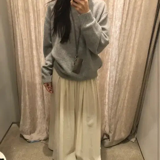 [BUNJANG] MONOHA Soft Flow Shirring Skirt (Ivory) / (택0)모노하 Soft Flow Shirring Skirt (Ivory)