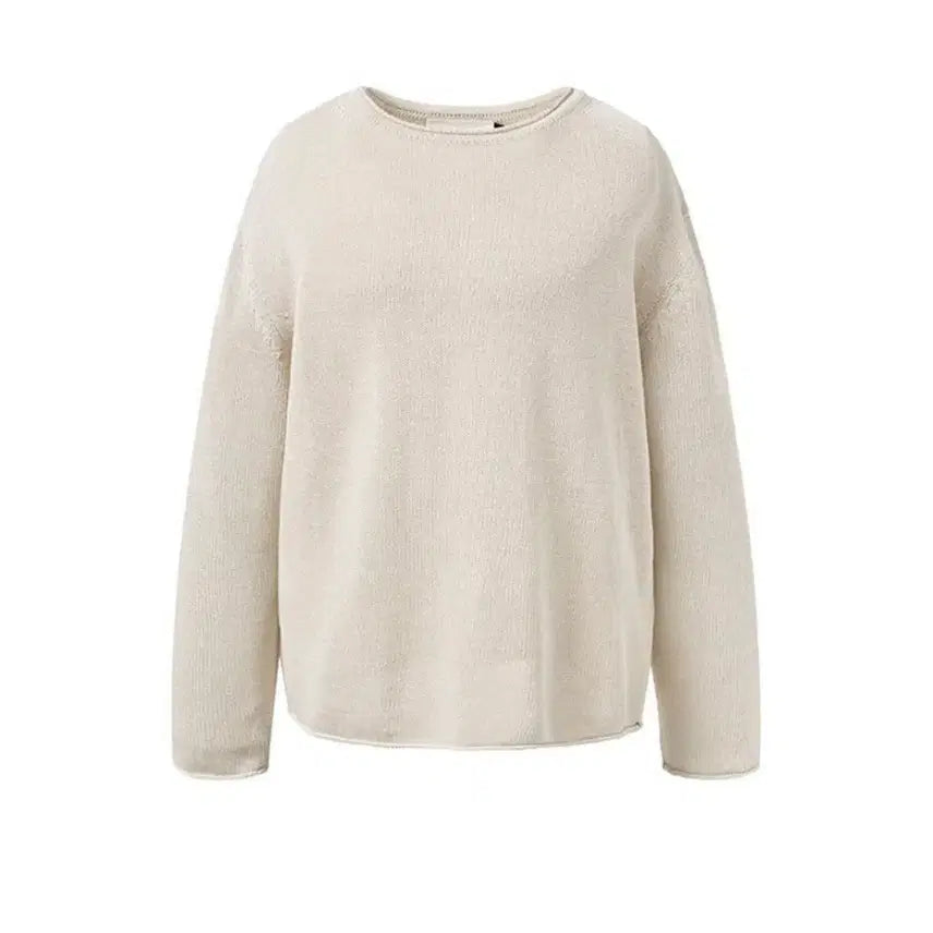 [BUNJANG] AMOMENTO Paper Yarn Pullover Ecru / AMOMENTO 아모멘토 paper yarn pullover