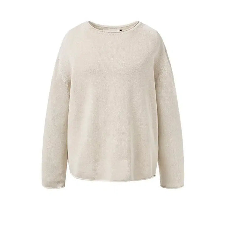 [BUNJANG] AMOMENTO Paper Yarn Pullover Ecru / AMOMENTO 아모멘토 paper yarn pullover