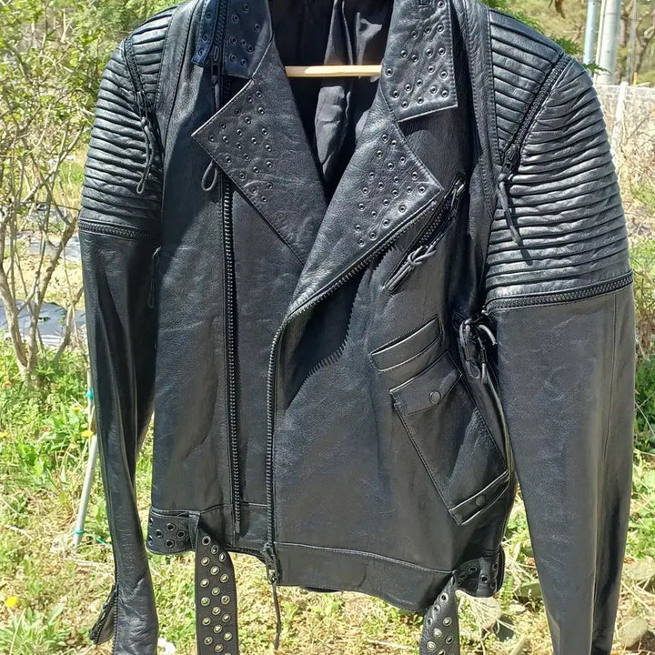 [BUNJANG] Zipper Detail Lambskin Rider Jacket (Men&