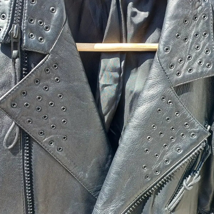 [BUNJANG] Zipper Detail Lambskin Rider Jacket (Men&