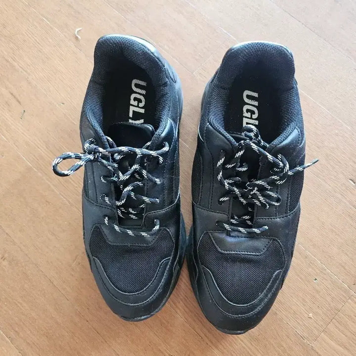[BUNJANG] Ugly Black 7cm Height-Increasing Sneakers / UGLY 블랙 7cm  키높이 스니커즈