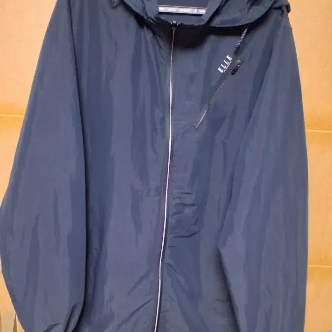 [BUNJANG] Elle Navy Hooded Windbreaker Jacket / 엘르 네이비 바람막이 후드 자켓