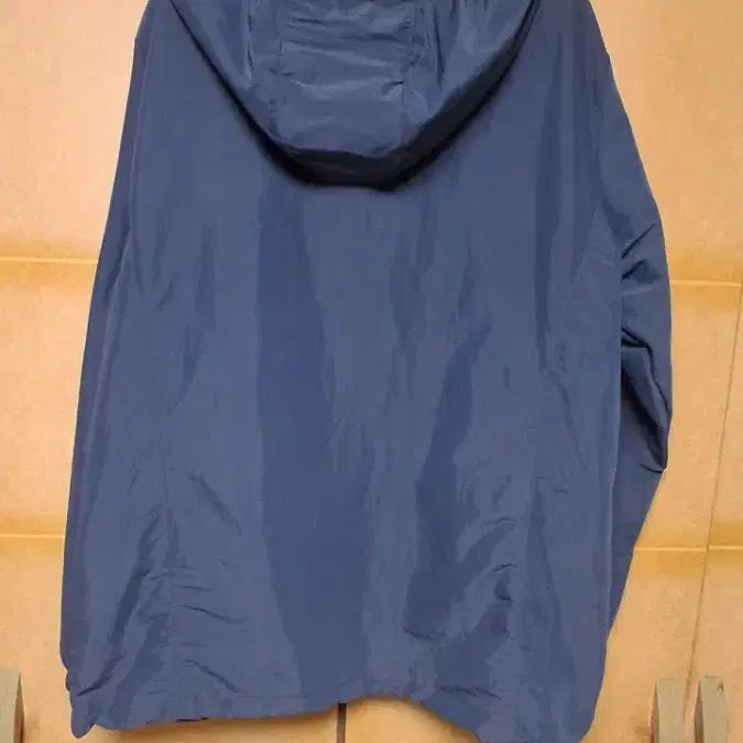[BUNJANG] Elle Navy Hooded Windbreaker Jacket / 엘르 네이비 바람막이 후드 자켓