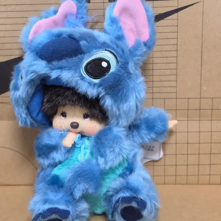 [BUNJANG] Monchhichi Stitch Costume Plush / 몬치치 스티치 인형