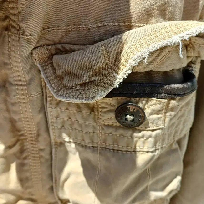 [BUNJANG] RUEHL No.925 Light Brown Leather Trim Over Stitch Military Jacket Jefferson Jacket (Men&