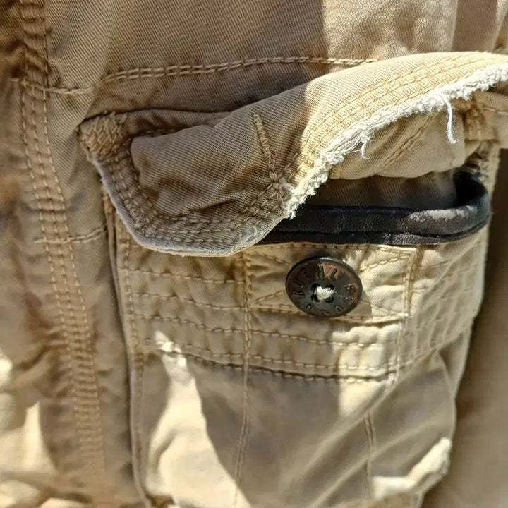 [BUNJANG] RUEHL No.925 Light Brown Leather Trim Over Stitch Military Jacket Jefferson Jacket (Men&