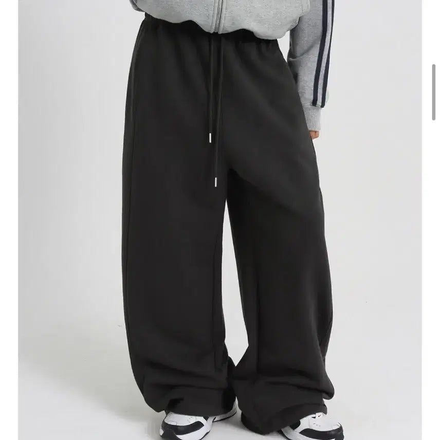 [BUNJANG] Black Up Heavy Sweat Wide Two-Way Pants Black L / 블랙업_헤비스웨트 와이드 투웨이 팬츠 블랙L
