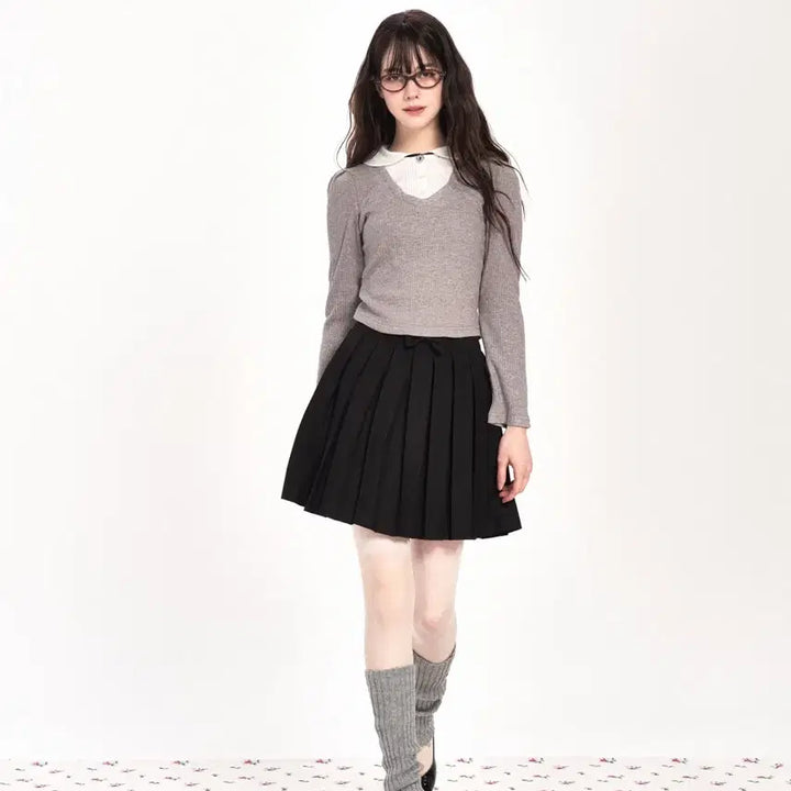 [BUNJANG] Whisper Airy Deer Bow Midi Skirt / 위스페어리 디어 보우 미디스커트