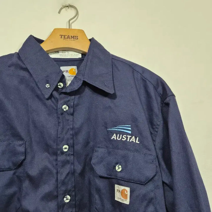 [BUNJANG] Carhartt Navy FR Work Shirt XL / 칼하트 네이비 FR 워크셔츠 XL